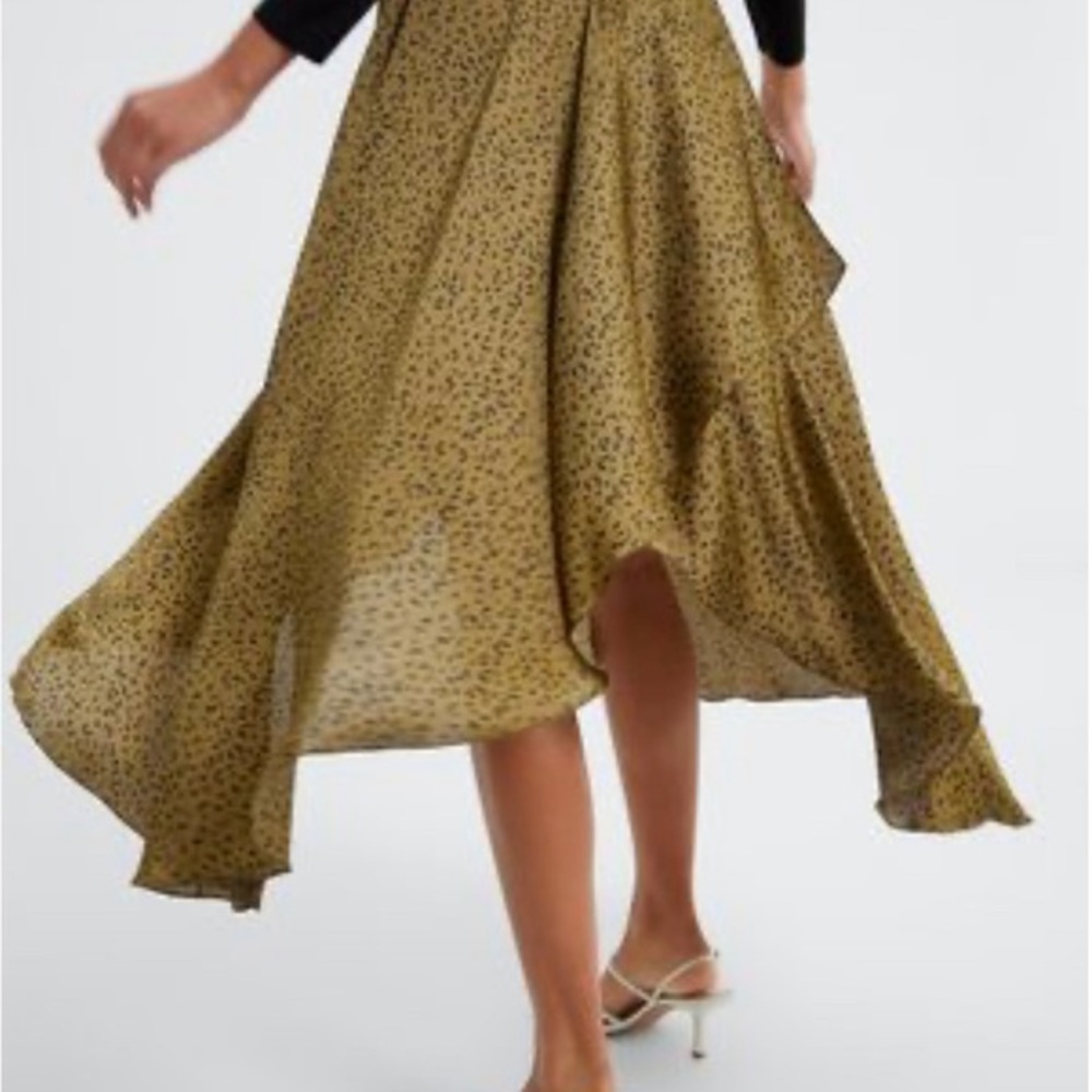 Zara Animal Print MIDI Skirt - Picture 2 of 7